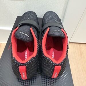 Peloton Black and Red Athletic Shoes